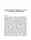El poder judicial de la federación en torno a las reformas constitucionales