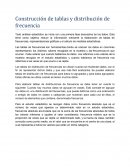 Construcción de tablas y distribución de frecuencia