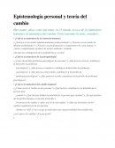 Epistemología personal y teoría del cambio