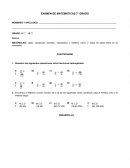 Examen de Matemáticas - Séptimo Grado