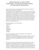 PSICOLOGÍA DE LA EDUCACIÓN SEMINARIO 4: INTELIGENCIAS MULTIPLES