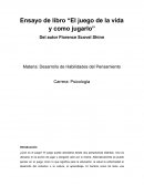 Ensayo de libro “El juego de la vida y como jugarlo”