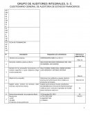 GRUPO DE AUDITORES INTEGRALES, S. C. CUESTIONARIO GENERAL DE AUDITORIA DE ESTADOS FINANCIEROS