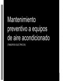 Manual de mantenimiento AIRE ACONDIONADO