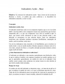 Indicadores Acido – Base