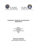 Cuestionario de conceptos "Desarrollo social durante la adolescencia" Desarrollo Psicológico II