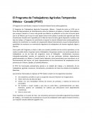 El Programa de Trabajadores Agrícolas Temporales México