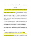 INFLUENCIA DEL SECTOR TERCIARIO EN EL PRODUCTO INTERNO BRUTO DE VENEZUELA