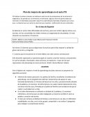 PLAN DE MEJORA DEL AULA