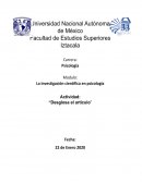 La investigación científica en Psicología