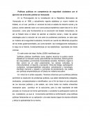 Políticas públicas en competencia de seguridad ciudadana con el ejercicio de la función policial en Venezuela