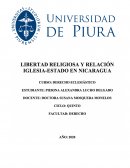 Libertad religiosa y relación Iglesia-Estado en Nicaragua