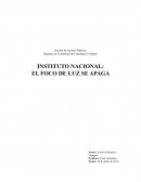 Instituto Nacional: El Foco de Luz se apaga
