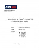 Trabajo investigación sobre el clima organizacional