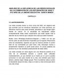 ANÁLISIS DE LA INFLUENCIA DE LAS REDES SOCIALES EN LA FORMACIÓN DE LOS ESTUDIANTES DE 3ERO Y 4TO AÑO DE LA UNIDAD EDUCATIVA “SANTA MARÍA”