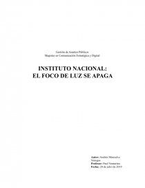 Instituto Nacional: El Foco de Luz se apaga. Página 1
