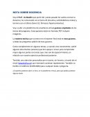 NOTA SOBRE DOCENCIA