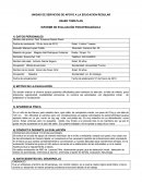 INFORME DE EVALUACIÓN PSICOPEDAGÓGICA