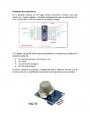 Sensor detector de gas metano