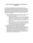 ¿Cómo debe Desarrollarse el Profesional de la Enfermería?