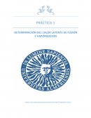 DETERMINACIÓN DEL CALOR LATENTE DE FUSIÓN Y VAPORIZACIÓN