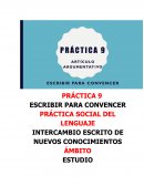 PRÁCTICA 9 ESCRIBIR PARA CONVENCER