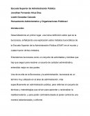 ESAP. Pensamiento Administrativo y Organizaciones Públicas