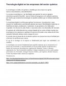 Tecnología digital en las empresas del sector químico
