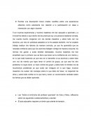 Escribe una descripción breve (media cuartilla) sobre una experiencia obtenida como estudiante con relación a tu participación en clase e interacción con algún docente