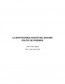 LA INSTITUCIONALITZACIÓ DEL DISCURS POLÍTIC DE PODEMOS
