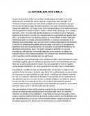 LA NATURALEZA NOS HABLA