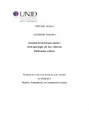 Antropología de los valores Reflexión critica