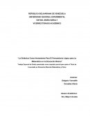 La didáctica como herramienta para el pensamiento lógico para la matemática en la educación básica