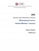 TRansformación digital: Empresa Martínez y asociados Project Charter