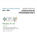 GRUPO N° 3 PRÁCTICAS DE LENGUAJES DE PROGRAMACIÓN II
