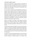 Transportación y Régimen aduanero