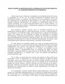 ENSAYO SOBRE LA IMPORTANCIA DE LA ENERGIA DE LOS ECOSISTEMAS EN EL CONSUMO ENERGETICO EN VENEZUELA
