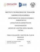 EVALUACIÓN Y GESTIÓN DEL PLAN DE NEGOCIOS