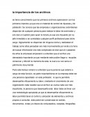 La importancia de los archivos