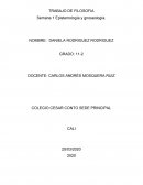 TRABAJO DE FILOSOFIA Semana 1 Epistemología y gnoseología