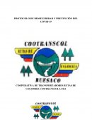 PROTOCOLO DE BIOSEGURIDAD Y PREVENCIÓN DEL COVID-19