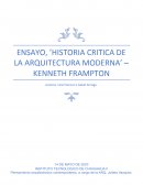 Historia Critica de la arquitectura moderna, Kenneth Frampton
