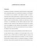LA IMPORTANCIA DE LA EDUCACION