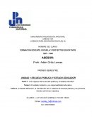FORMACION DOCENTE, ESCUELA Y PROYECTOS EDUCATIVOS