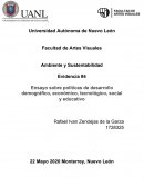 Ensayo sobre políticas de desarrollo demográfico, económico, tecnológico, social y educativo