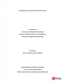 MATRIZ DE VALORACIÓN DE RIESGOS RAM. Página 1