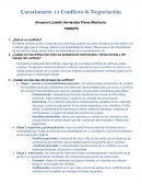Cuestionario 14 ¿Qué es un conflicto?