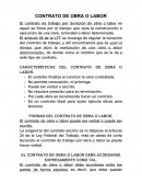 CONTRATO DE OBRA O LABOR