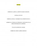 EVIDENCIA DE APRENDIZAJE: INPORTANCIA DE LAS ÁREAS FUNCIONALES DE LA EMPRESA