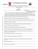 Consideraciones generales acerca del desarrollo infantil